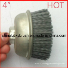 4inch Nylon Abrasive Copa de cepillo para molienda (YY-355)